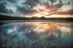 Fire In The Sky At Grand Prismatic Spring