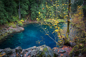 The Blue Pool After A Fall Rain